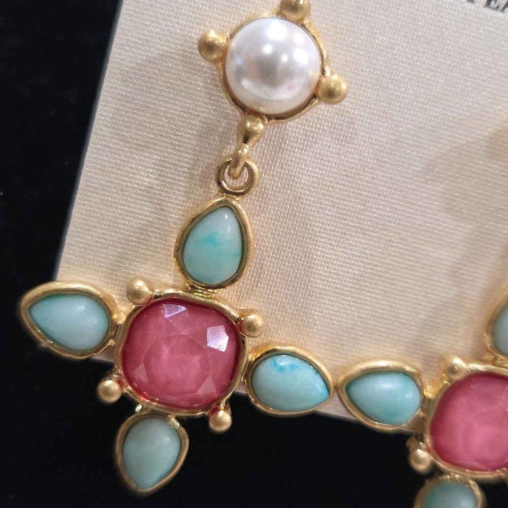💕▪️Piper K ▪️ Reconstituted Gold Tike Green Aventurine  Earrings Necklace Set